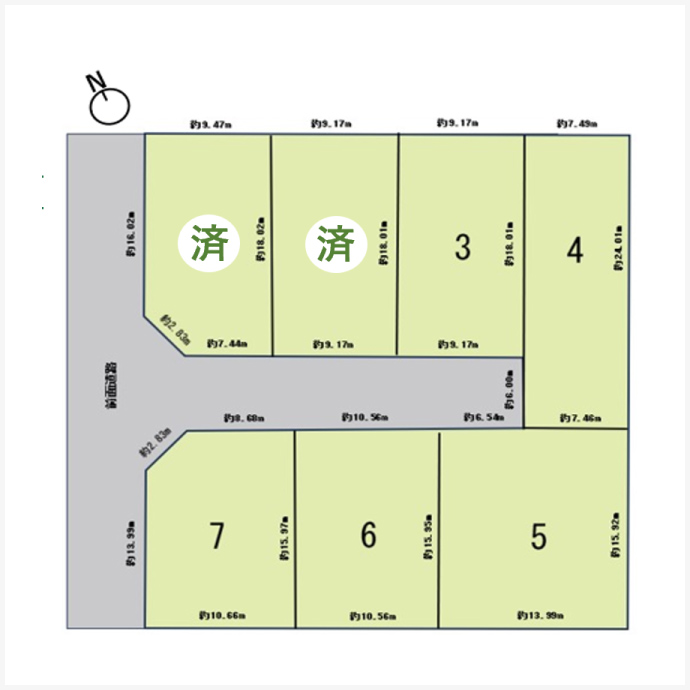 加賀爪(7区画)区画図