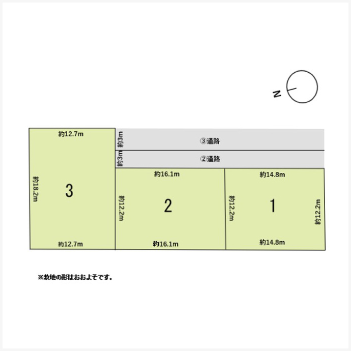 高岡市蓮花寺(8区画)区画図