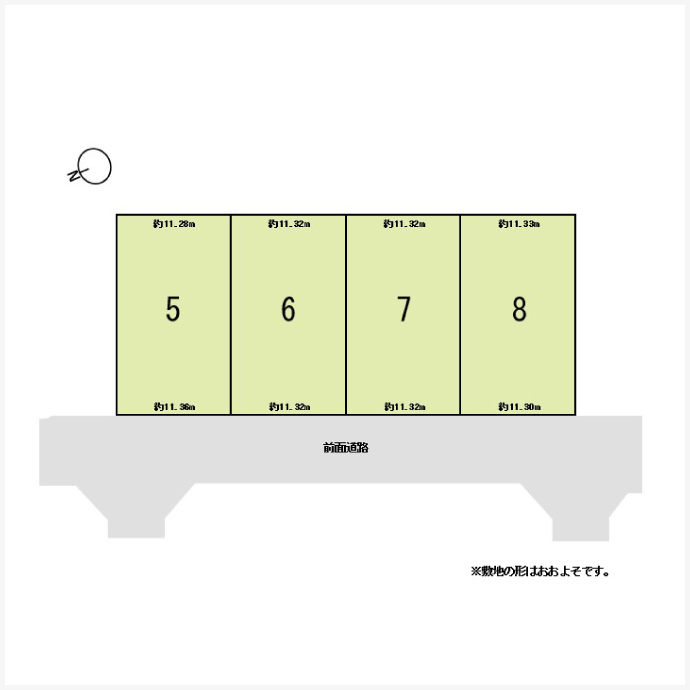 七窪ハ(8区画)5-8区画図